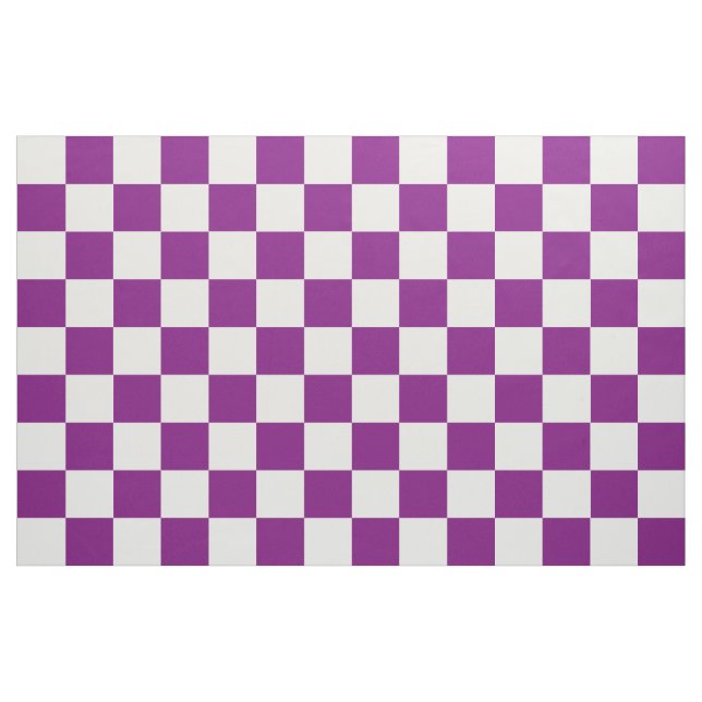 Lila Checkered Stoff (Fat Quarter (45,7 x 55,9 cm))