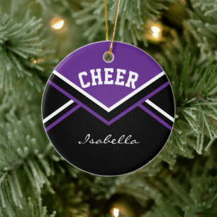 Lila Cheerleader 2S für einen Cheerleader 📣 💖 Keramik Ornament