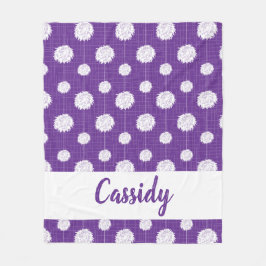 Lila Cheerleader Pom Pom Muster Fleecedecke