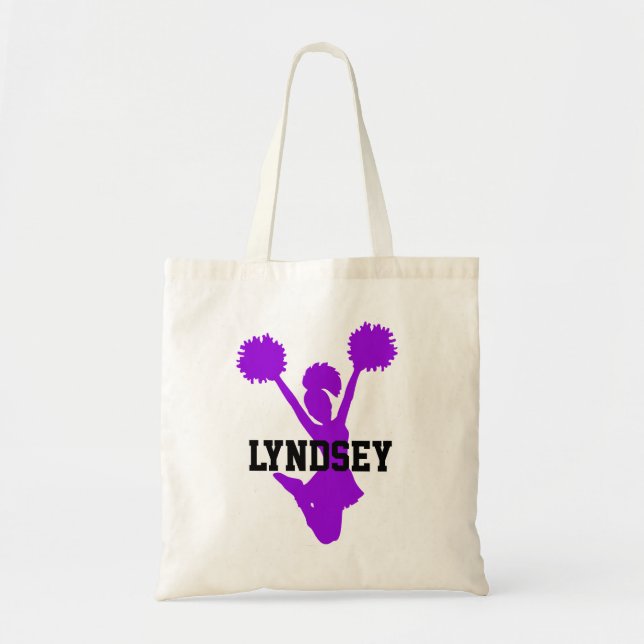 Lila Cheerleader Tote Bag Tragetasche (Vorne)
