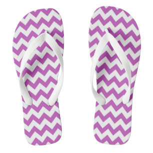 Lila Chevron gemusterte Flip Flops