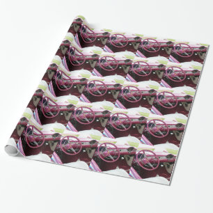 Lila Chevy Bel Air Geschenkpapier