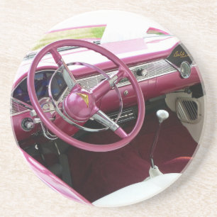 Lila Chevy Bel Air Getränkeuntersetzer