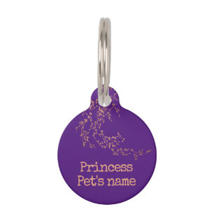 Lila Chic Princess Elegante Blume Haustiermarke