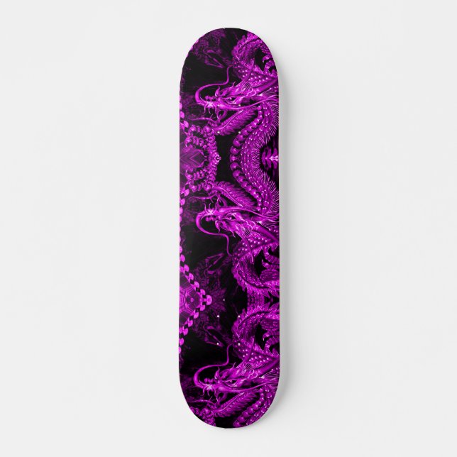 Lila chinesischer Kaiser-Drache-Probrett Skateboard (Vorne)
