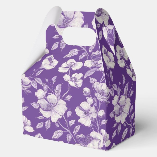 Lila Chinoiserie  Geschenkschachtel (Rückseite)