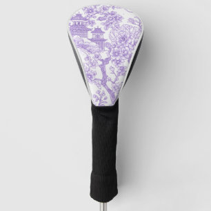 Lila Chinoiserie-Toile-Drache Kirschblüte Golf Headcover
