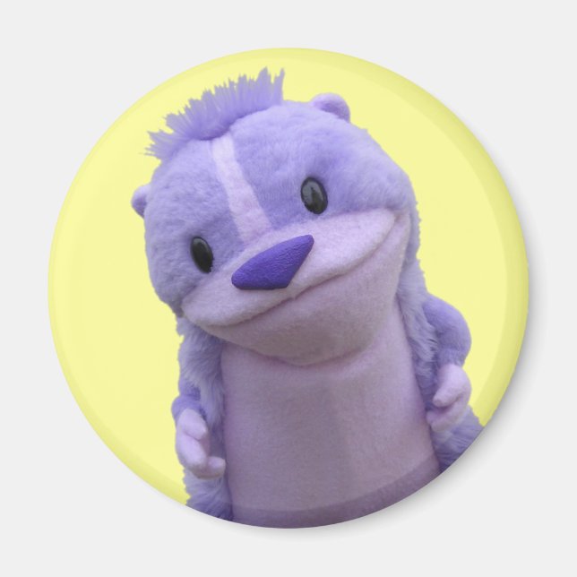 Lila Chipmunk Magnet (Vorne)