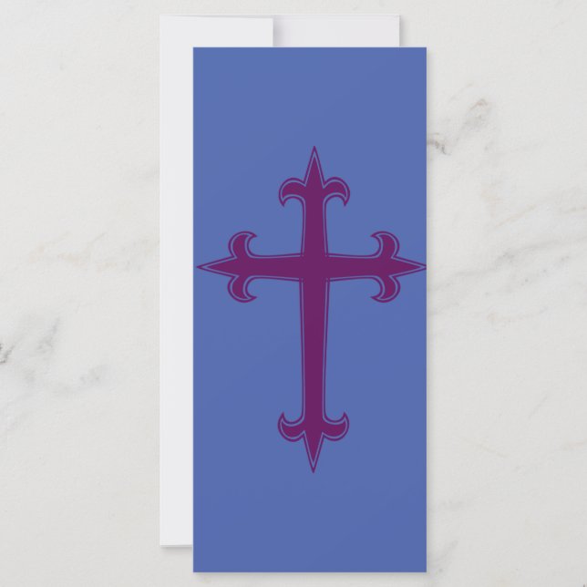 Lila Christliches Kreuz (Vorderseite)
