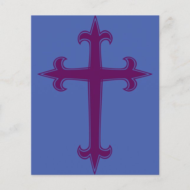 Lila Christliches Kreuz (Vorderseite)