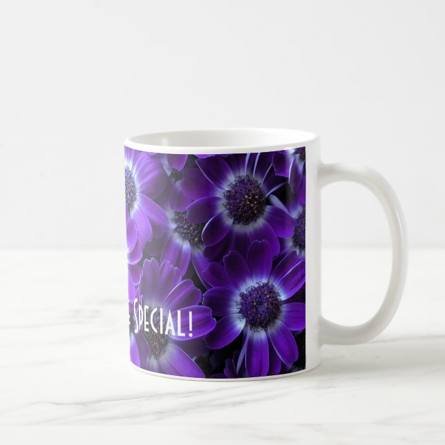 Lila Cinerarias Kaffeetasse (Rechts)