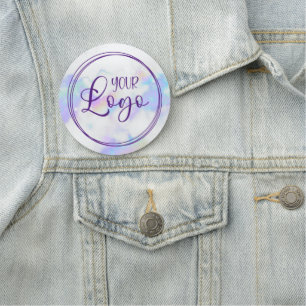 Lila Circle-Logo aus Rainbow-Marmor Namensschild