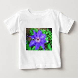 Lila Clematis-Blume Baby T-shirt