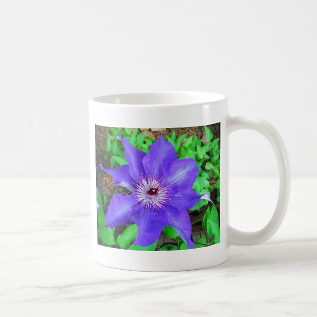 Lila Clematis-Blume Kaffeetasse (Rechts)
