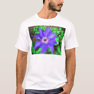 Lila Clematis-Blume T-Shirt