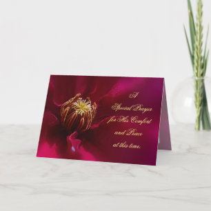 Lila Clematis Sympathy Card Karte