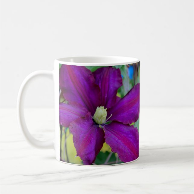 Lila Clematis-Tasse Kaffeetasse (Links)