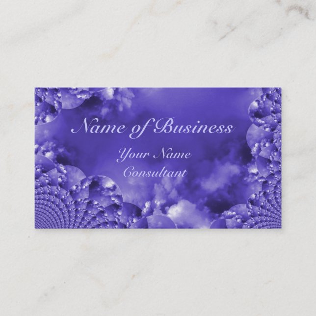 Lila Cloud Fantasy Business Card Visitenkarte (Vorderseite)