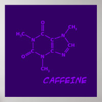 Lila Coffein-Molecule-Poster