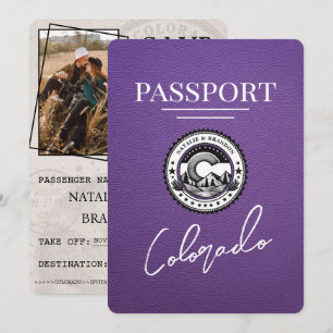 Lila Colorado Passport Save the Date