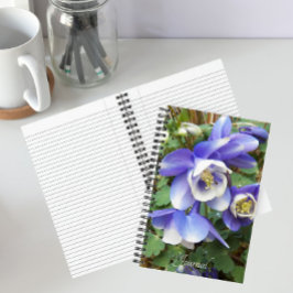Lila Columbine-Blume Notizbuch