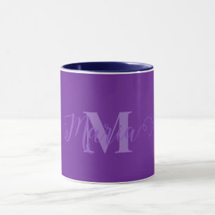 Lila Combo-Tasse für Monogramm Tasse