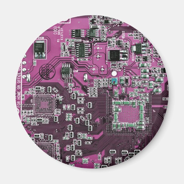Lila Computergehäuse Magnet (Vorne)