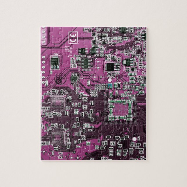 Lila Computergehäuse Puzzle (Vertikal)