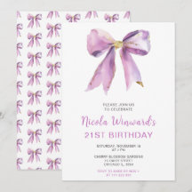 Lila Coquette Bow Geburtstagsparty