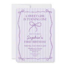 Lila Coquette Bow Pastel Lavender Geburtstagsparty
