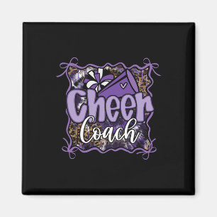 Lila Coquette Cheer Coach Cheerleading Pom Mega Magnet