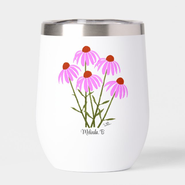 Lila Cornblumen Edelweine Tumbler (Rückseite)
