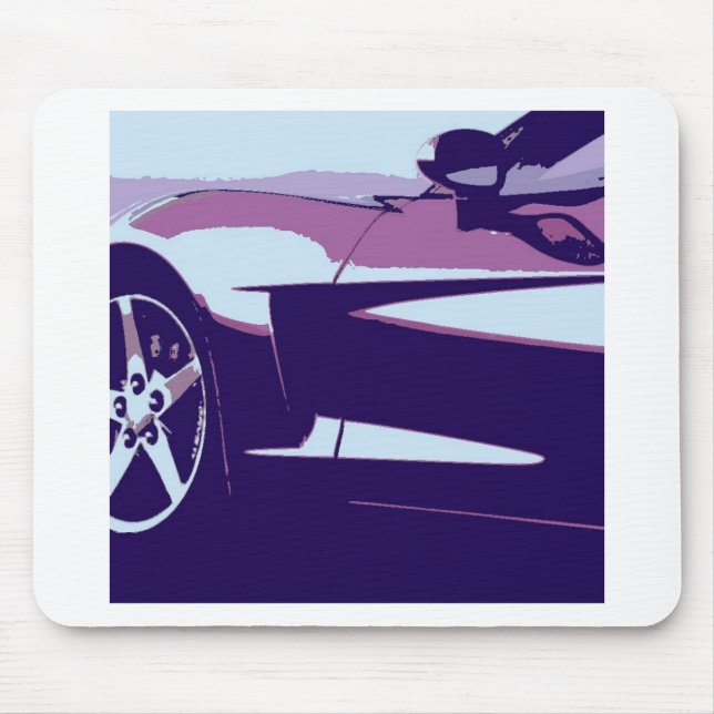 Lila Corvettes Mousepad (Vorne)