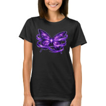 Lila Cosmic Schmetterling T-Shirt