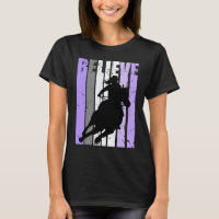 Lila Cowgirl Barrel Racing Pferd Reiten Reiterin R