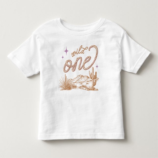 Lila Cowgirl First Birthday Tee Shirt (Vorderseite)