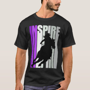 Lila Cowgirl Hut Rodeo Inspiriert Western Thema So T-Shirt