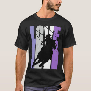 Lila Cowgirl Mädchen Rodeo Fassrennen Rennen Renne T-Shirt