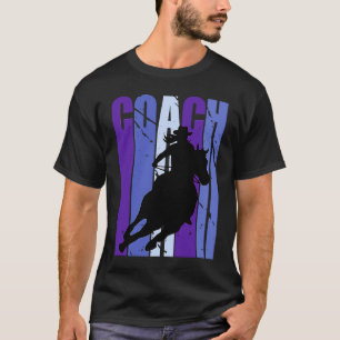 Lila Cowgirl-Trainerin unterrichtet Kuh Mädchen Re T-Shirt