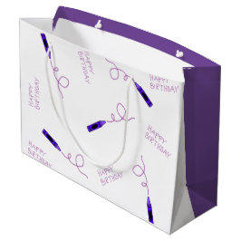 Lila Crayon Große Geschenktüte