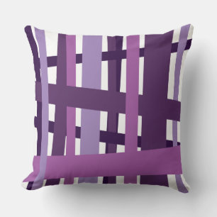 LILA CRAZY LINES DESIGN Retro-Kissen Kissen