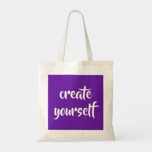 Lila "Create You self"-Tote-Tasche Tragetasche