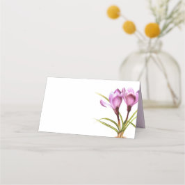 Lila Crocus Aquarellkunst Platzkarten