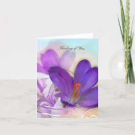 Lila Crocus Blank Karte
