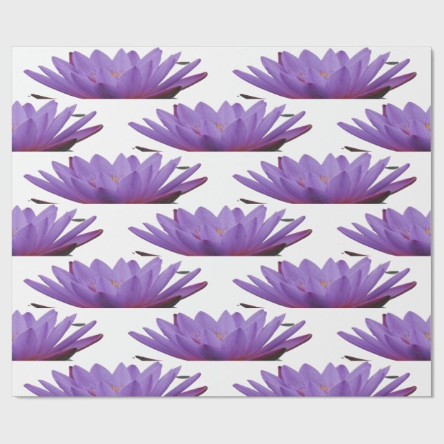 Lila Crocus Blume Wrapping Paper Geschenkpapier (Flach)