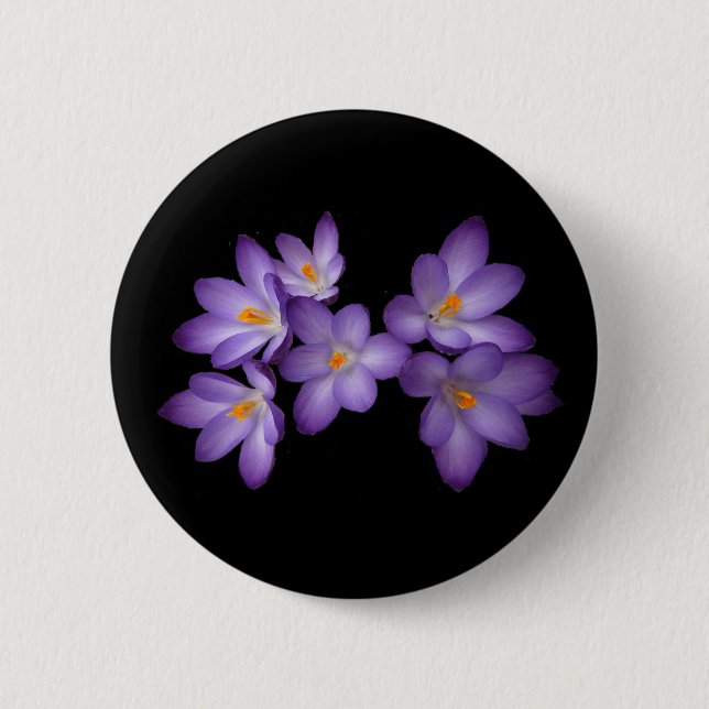 Lila Crocus Button (Vorderseite)