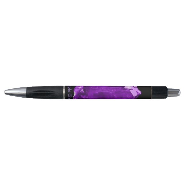 Lila Crystal Grip Pen Kugelschreiber (Vorderseite)
