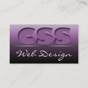 Lila CSS Web Design Sleek Business Cards Visitenkarte