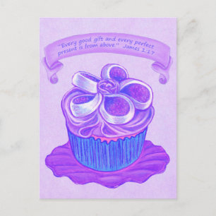 Lila Cupcake~Good Gift Scripte Postkarte