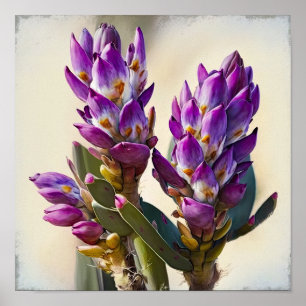 Lila Curcuma Blume Art Print Poster
